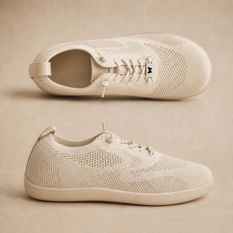 Buty barefoot z siatką BREEZE Beżowe