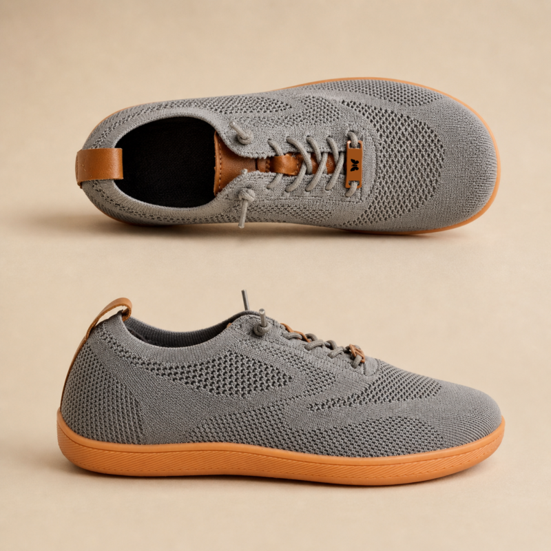 Buty barefoot z siatką BREEZE Szare