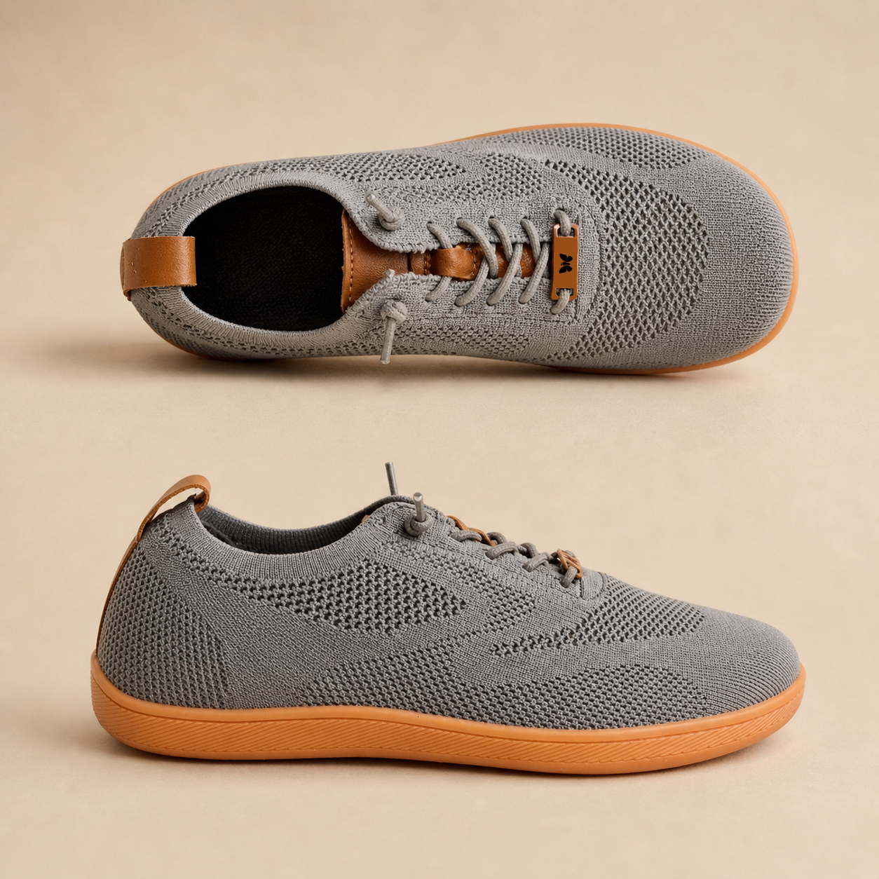 Buty barefoot z siatką BREEZE Szare 1 Buty barefoot z siatką BREEZE Szare